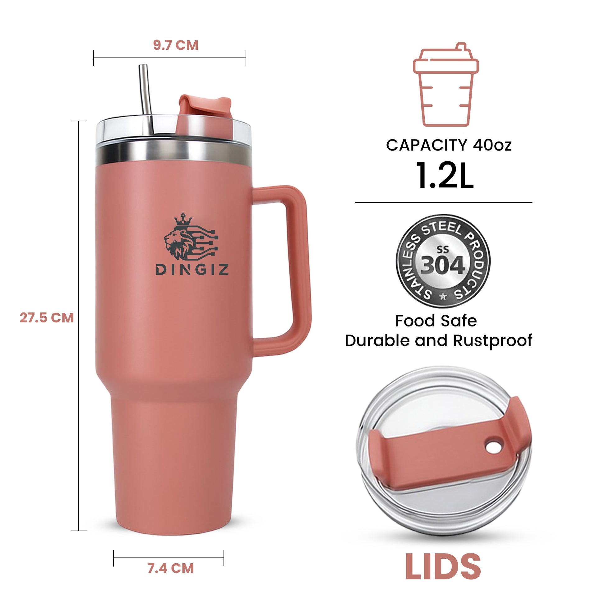 Dingiz Flow Tumbler 1180 - 40 Oz Tumblers
