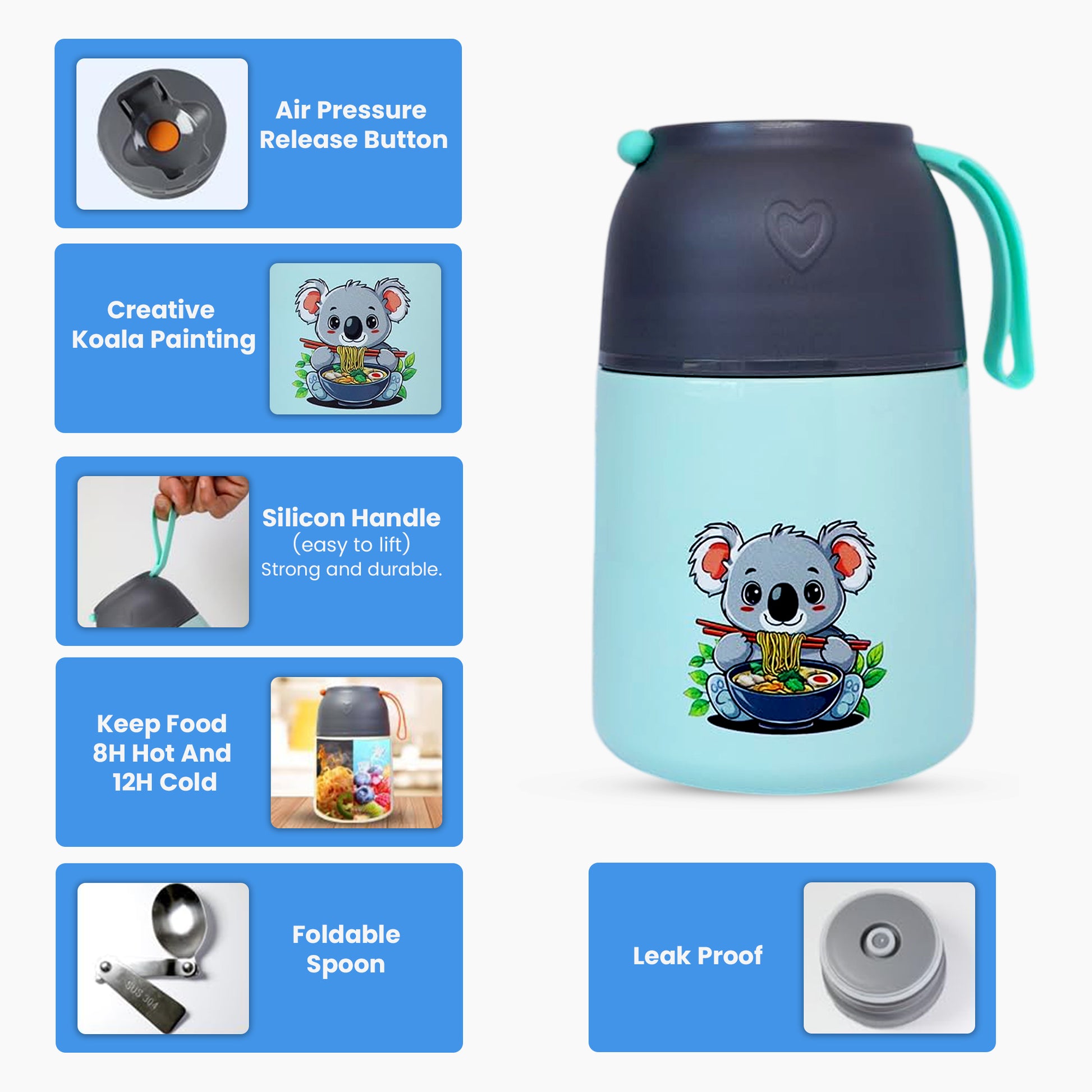 Stainless Steel Food Container Koala & Kitty Designs