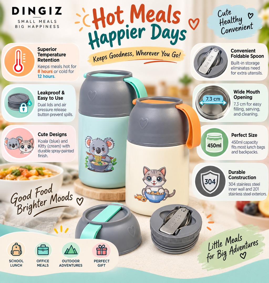 Stainless Steel Food Container Koala & Kitty Designs