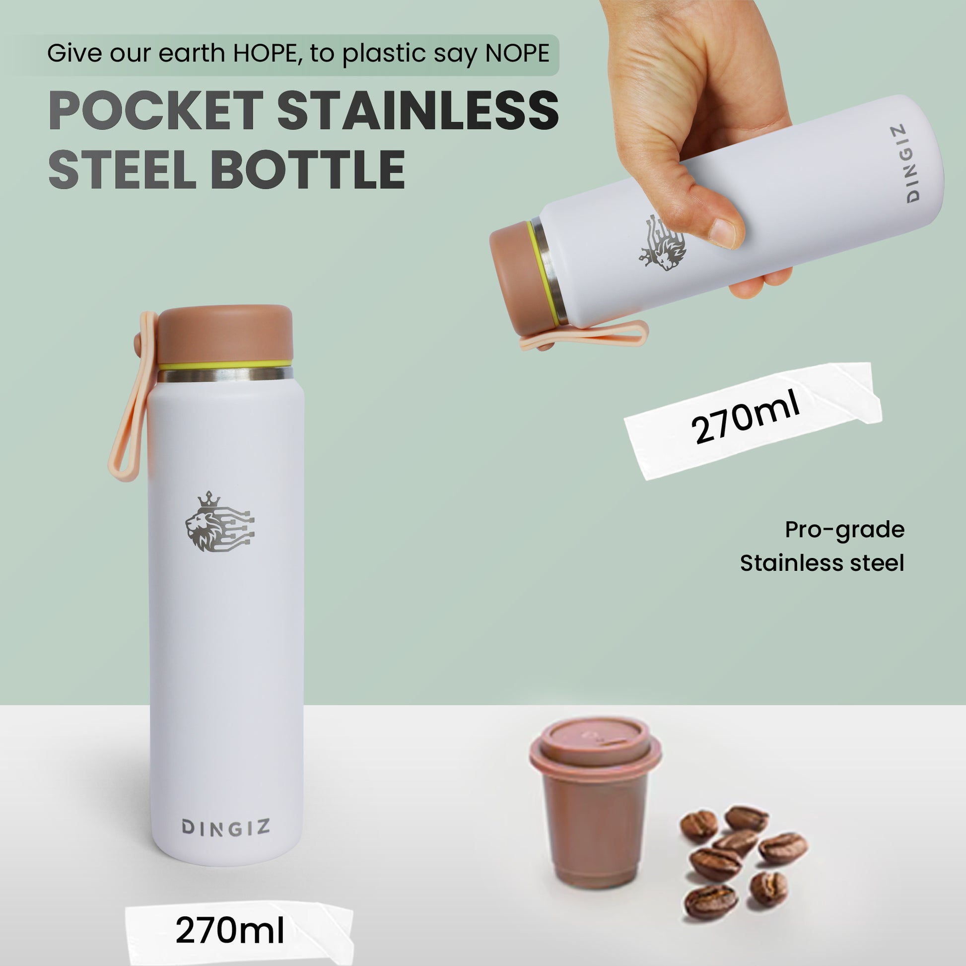 Dingiz Mini Flow 265 - 9 Oz Stainless Steel Bottle
