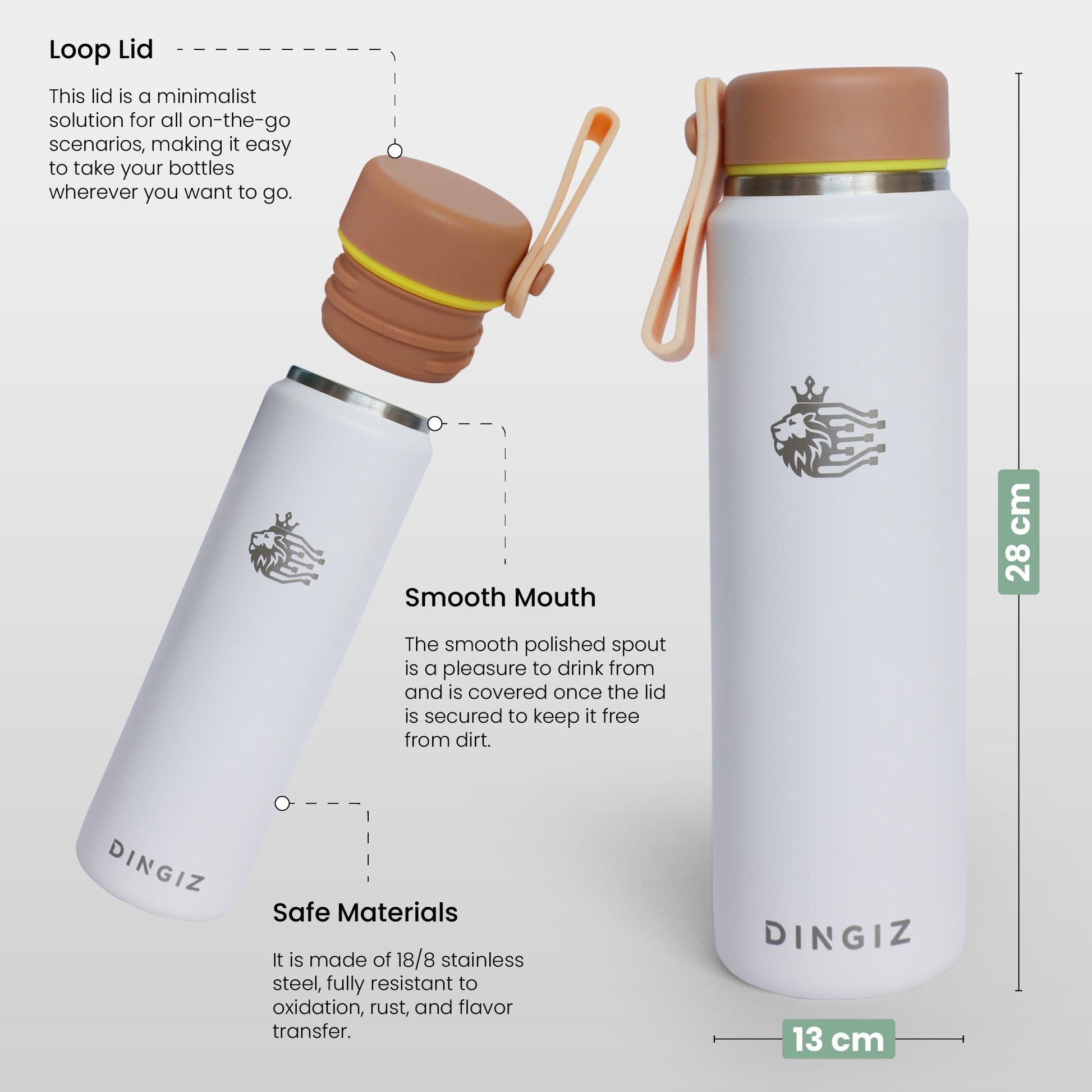 Dingiz Mini Flow 265 - 9 Oz Stainless Steel Bottle